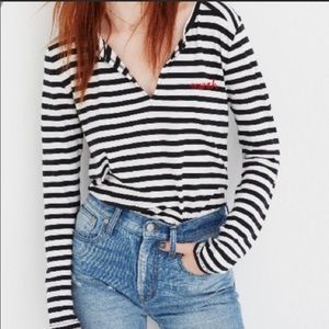 Madewell “Muah” Striped Long sleeve Shirt
